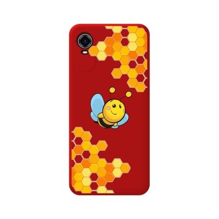 Funda Silicona Líquida Roja para ZTE Blade A31 Plus diseño Abeja Dibujos