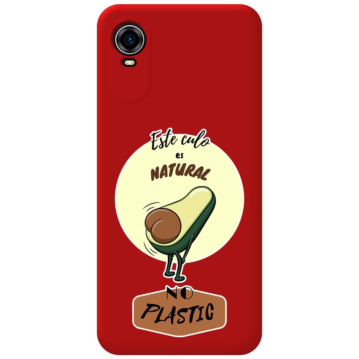 Funda Silicona Líquida Roja para ZTE Blade A31 Plus diseño Culo Natural Dibujos