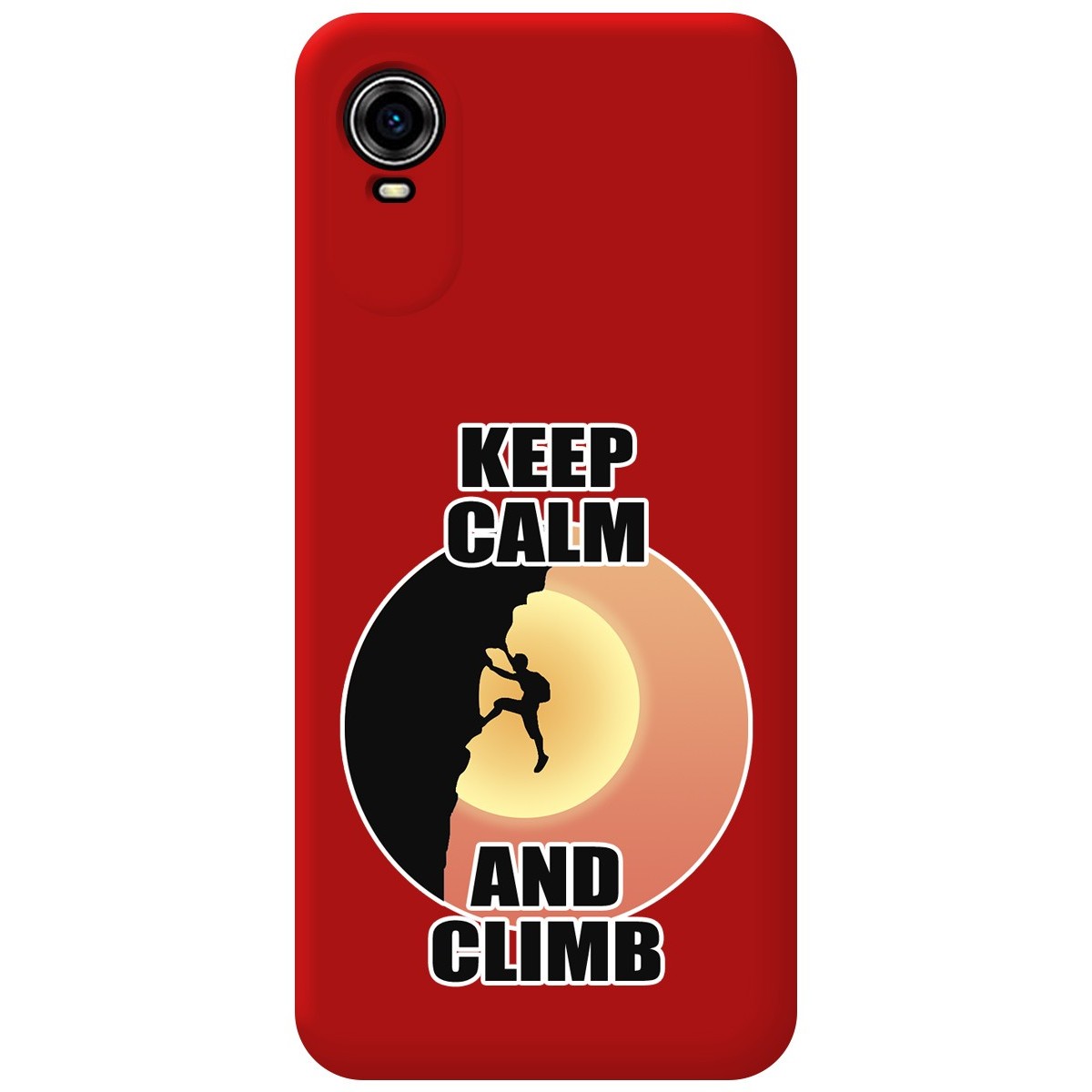 Funda Silicona Líquida Roja para ZTE Blade A31 Plus diseño Hombre Escalada Dibujos