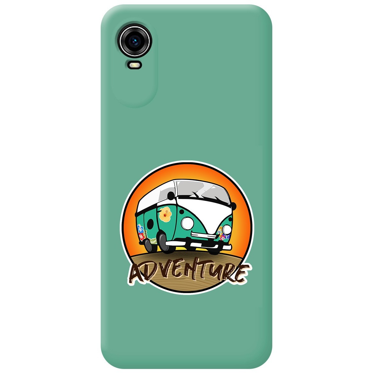 Funda Silicona Líquida Verde para ZTE Blade A31 Plus diseño Adventure Dibujos