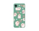 Funda Silicona Líquida Verde para ZTE Blade A31 Plus diseño Cerdos Dibujos