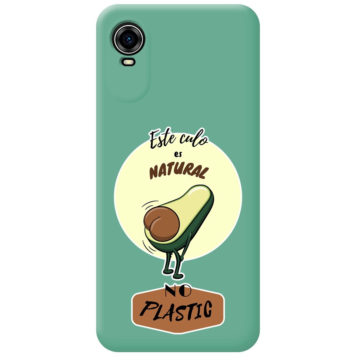 Funda Silicona Líquida Verde para ZTE Blade A31 Plus diseño Culo Natural Dibujos
