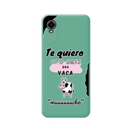 Funda Silicona Líquida Verde para ZTE Blade A31 Plus diseño Vaca Dibujos