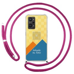 Personaliza tu Funda Colgante Transparente para Realme GT Neo 3T 5G con Cordon Rosa Fucsia Dibujo Personalizada