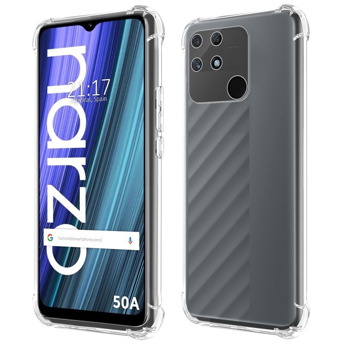 Funda Silicona Antigolpes Transparente para Realme Narzo 50A