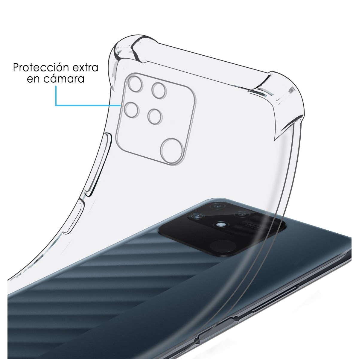 Funda Silicona Antigolpes Transparente para Realme Narzo 50A