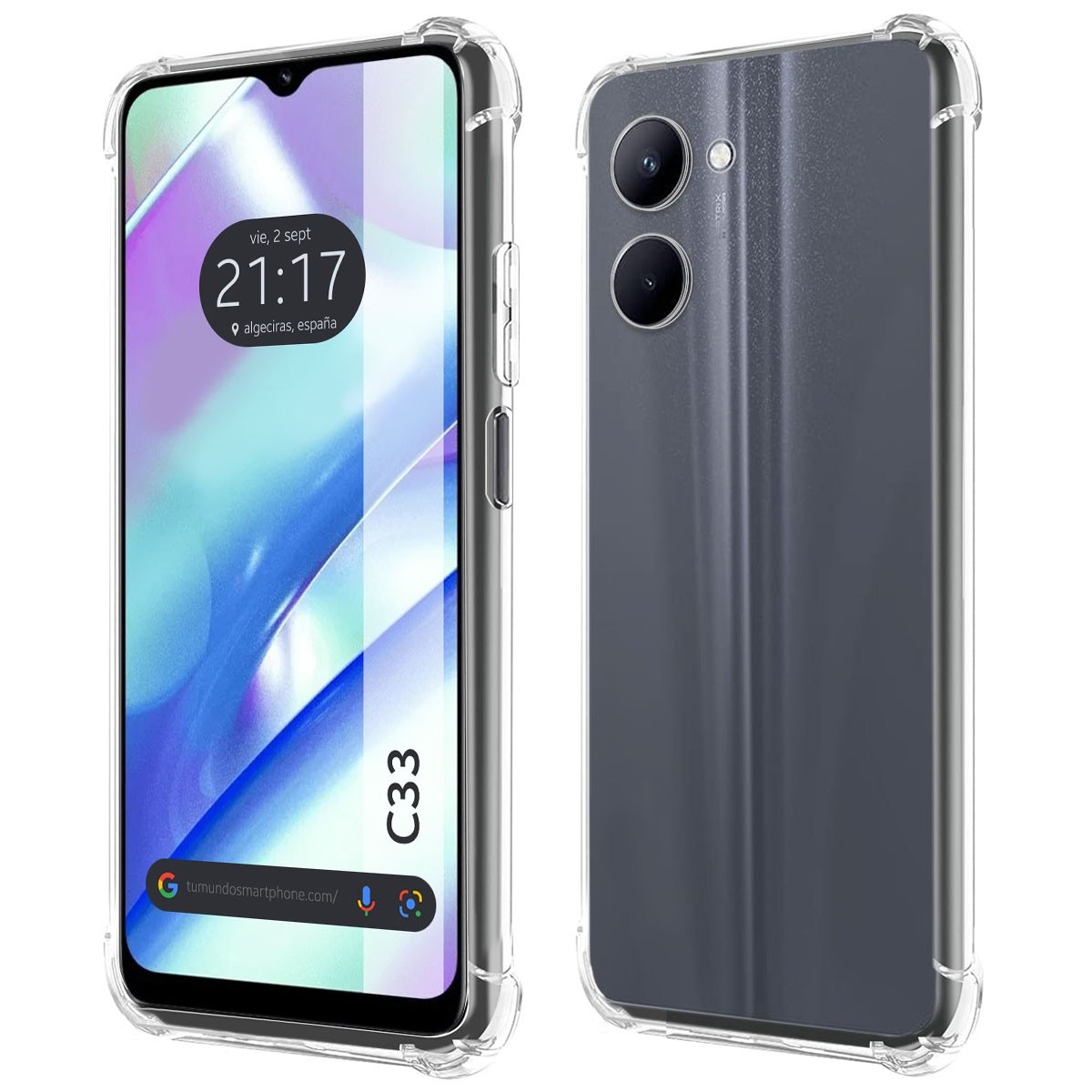 Funda Silicona Antigolpes Transparente para Realme C33