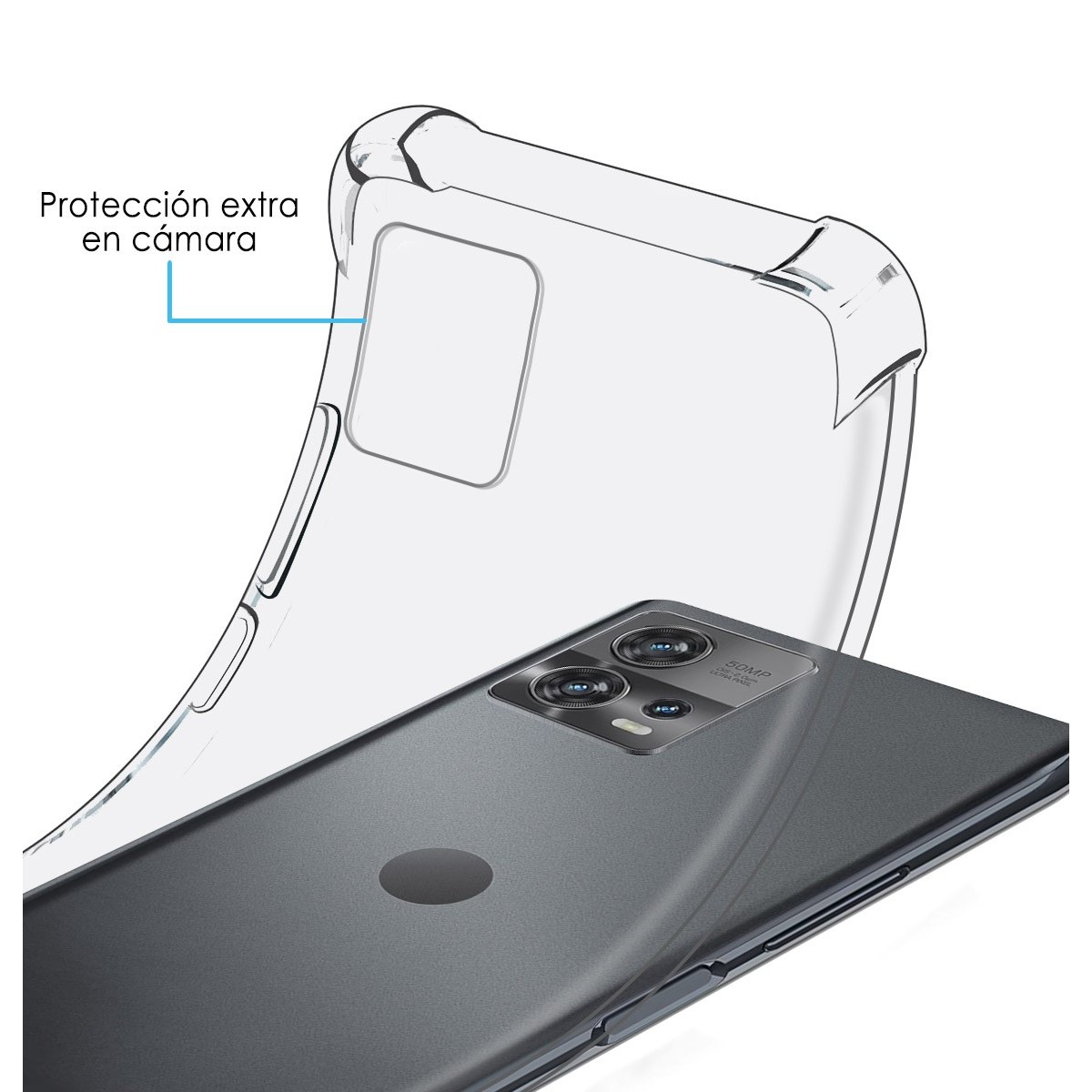 Funda Silicona Antigolpes Transparente para Motorola Edge 30 Fusion 5G