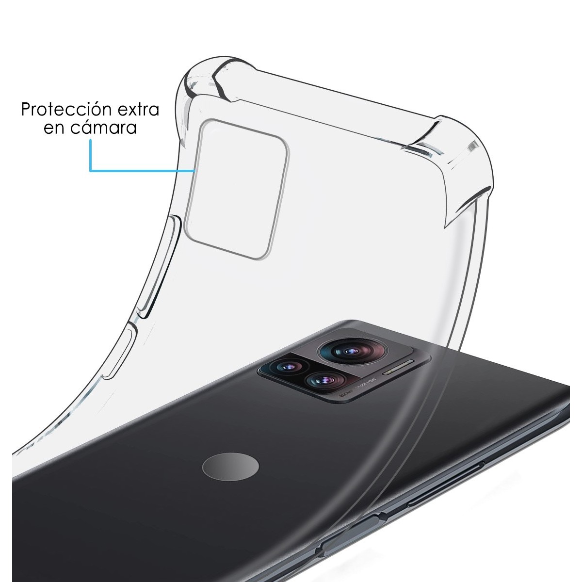 Funda Silicona Antigolpes Transparente para Motorola Edge 30 Ultra 5G