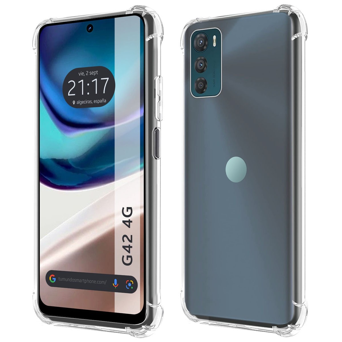 Funda Silicona Antigolpes Transparente para Motorola Moto G42 4G