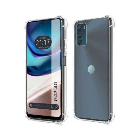Funda Silicona Antigolpes Transparente para Motorola Moto G42 4G