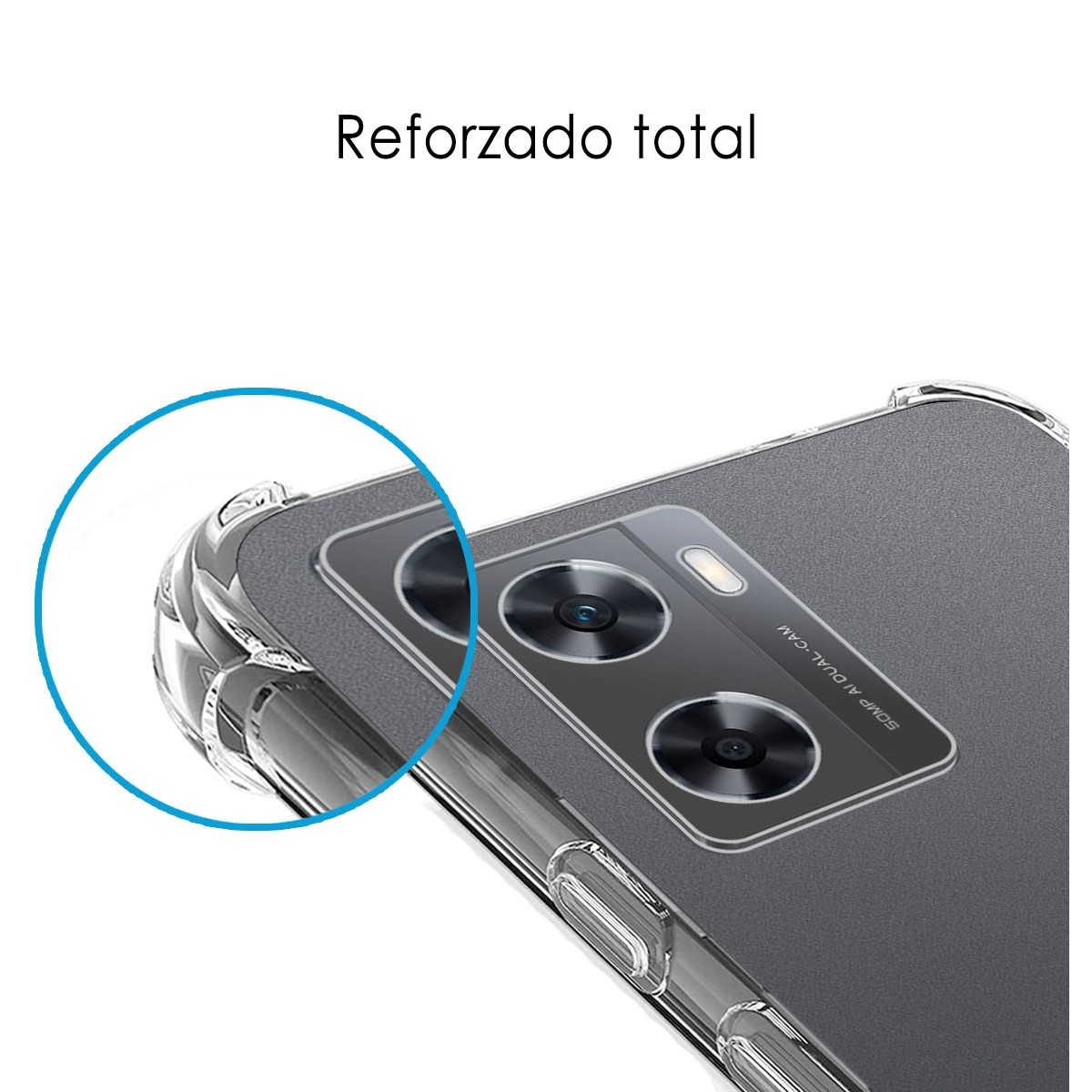 Funda Silicona Antigolpes Transparente para Oppo A57s