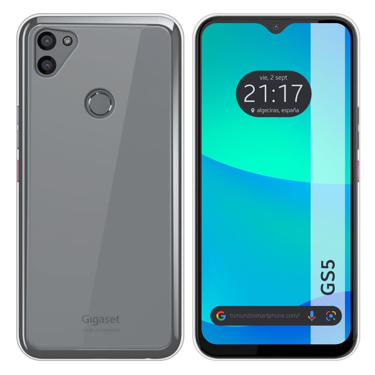 Funda Silicona Gel TPU Transparente para Gigaset GS5