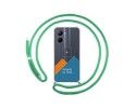 Personaliza tu Funda Colgante Transparente para Realme C33 con Cordon Verde Agua Dibujo Personalizada