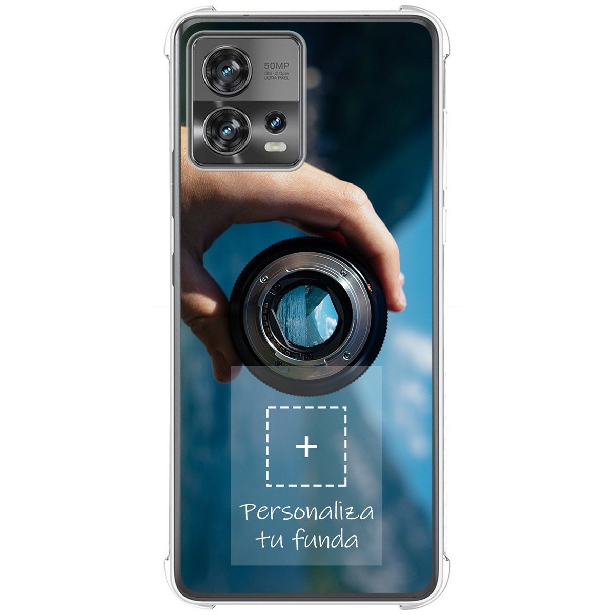 Personaliza tu Funda Silicona AntiGolpes Transparente con tu Fotografía para Motorola Edge 30 Fusion 5G Dibujo Personalizada