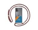 Personaliza tu Funda Colgante Transparente para Motorola Edge 30 Fusion 5G con Cordon Rosa / Dorado Dibujo Personalizada