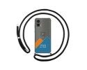 Personaliza tu Funda Colgante Transparente para Motorola Edge 30 Neo 5G con Cordon Negro Dibujo Personalizada