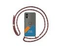 Personaliza tu Funda Colgante Transparente para Motorola Edge 30 Neo 5G con Cordon Rosa / Dorado Dibujo Personalizada