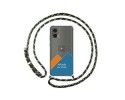 Personaliza tu Funda Colgante Transparente para Motorola Edge 30 Neo 5G con Cordon Verde / Dorado Dibujo Personalizada