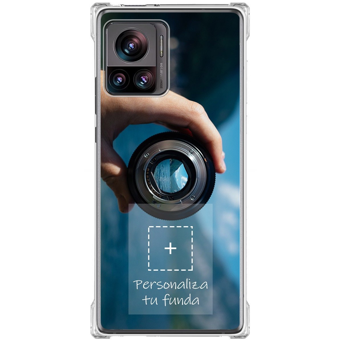 Personaliza tu Funda Silicona AntiGolpes Transparente con tu Fotografía para Motorola Edge 30 Ultra 5G Dibujo Personalizada