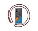 Personaliza tu Funda Colgante Transparente para Motorola Edge 30 Ultra 5G con Cordon Rosa / Dorado Dibujo Personalizada