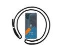 Personaliza tu Funda Colgante Transparente para Motorola Moto G42 4G con Cordon Negro Dibujo Personalizada