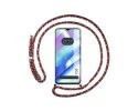 Funda Colgante Transparente para Realme C33 con Cordon Rosa / Dorado
