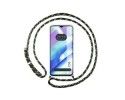 Funda Colgante Transparente para Realme C33 con Cordon Verde / Dorado