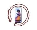 Funda Colgante Transparente para Motorola Edge 30 Fusion 5G con Cordon Rosa / Dorado
