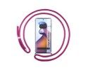 Funda Colgante Transparente para Motorola Edge 30 Fusion 5G con Cordon Rosa Fucsia