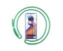 Funda Colgante Transparente para Motorola Edge 30 Fusion 5G con Cordon Verde Agua