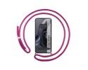 Funda Colgante Transparente para Motorola Edge 30 Neo 5G con Cordon Rosa Fucsia