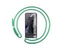 Funda Colgante Transparente para Motorola Edge 30 Neo 5G con Cordon Verde Agua