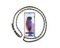 Funda Colgante Transparente para Motorola Edge 30 Ultra 5G con Cordon Verde / Dorado