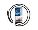 Funda Colgante Transparente para Motorola Moto G42 4G con Cordon Negro
