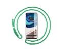 Funda Colgante Transparente para Motorola Moto G42 4G con Cordon Verde Agua