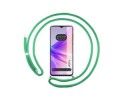 Funda Colgante Transparente para Oppo A57s con Cordon Verde Agua