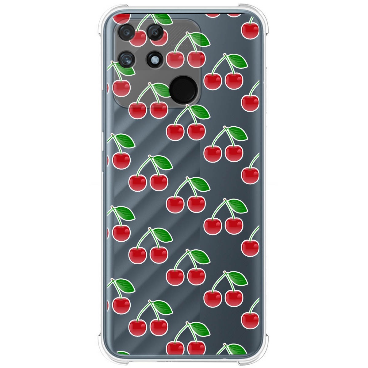 Funda Silicona Antigolpes para Realme Narzo 50A diseño Cerezas Dibujos