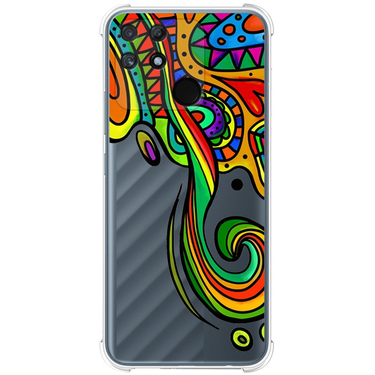 Funda Silicona Antigolpes para Realme Narzo 50A diseño Colores Dibujos