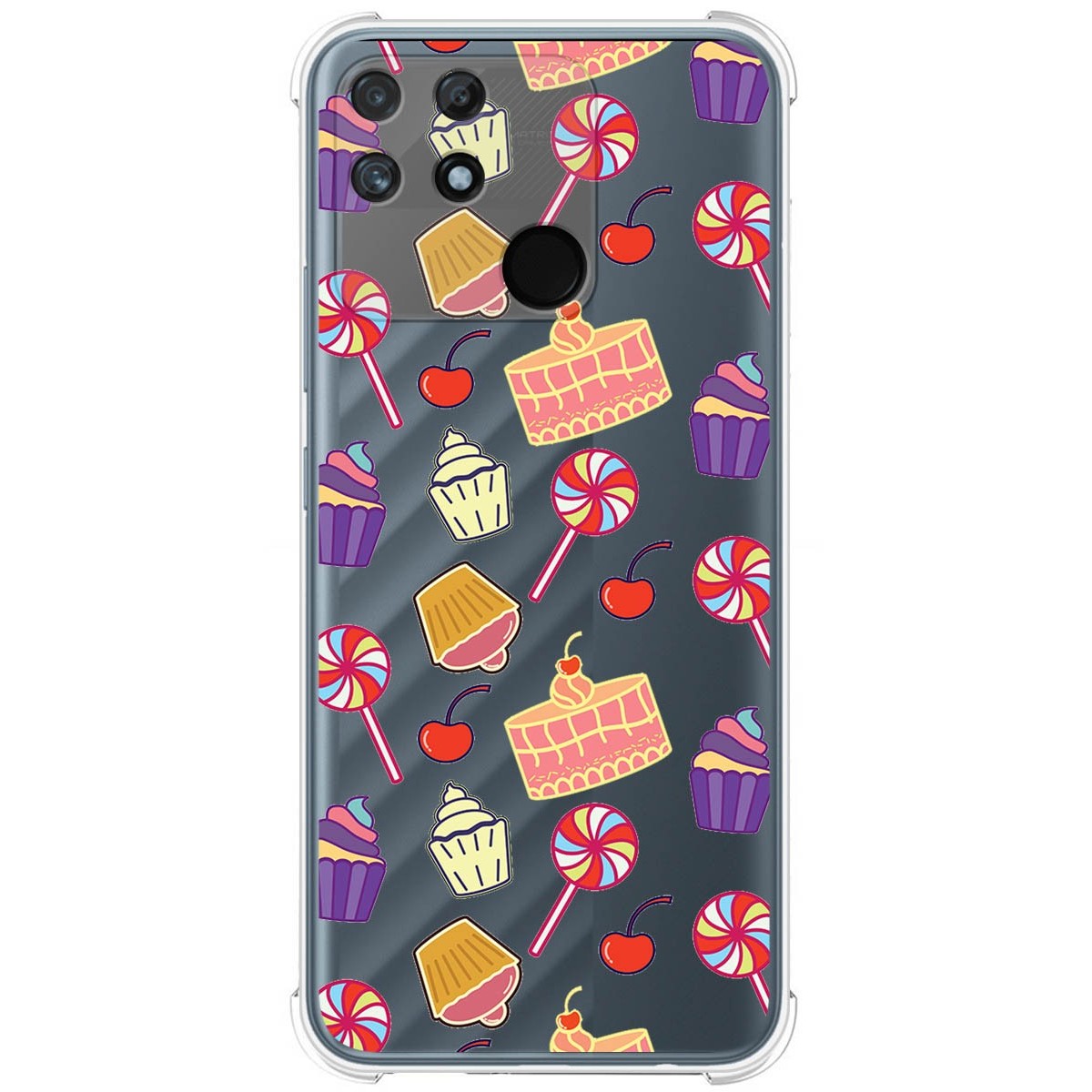 Funda Silicona Antigolpes para Realme Narzo 50A diseño Dulces 01 Dibujos