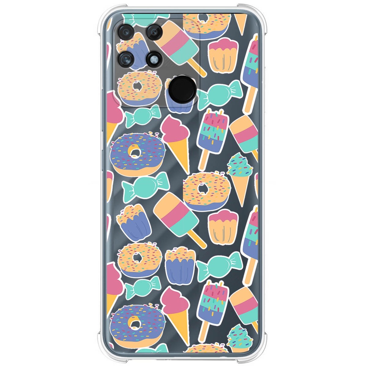 Funda Silicona Antigolpes para Realme Narzo 50A diseño Dulces 02 Dibujos