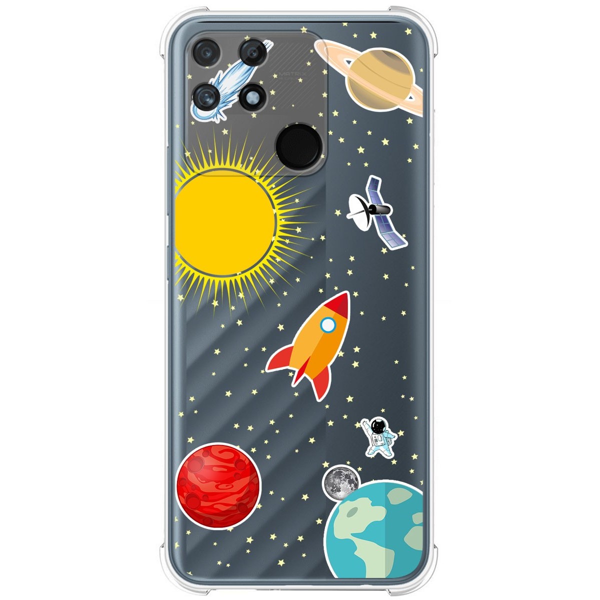 Funda Silicona Antigolpes para Realme Narzo 50A diseño Espacio Dibujos