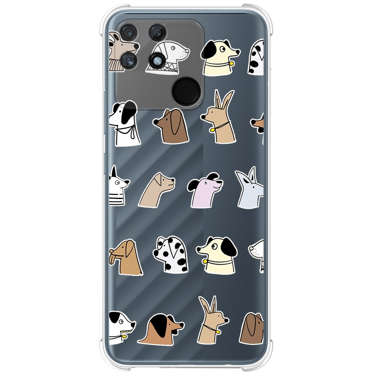Funda Silicona Antigolpes para Realme Narzo 50A diseño Perros Dibujos