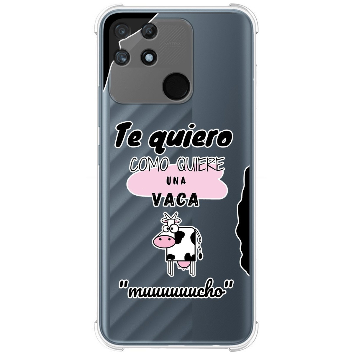 Funda Silicona Antigolpes para Realme Narzo 50A diseño Vaca Dibujos