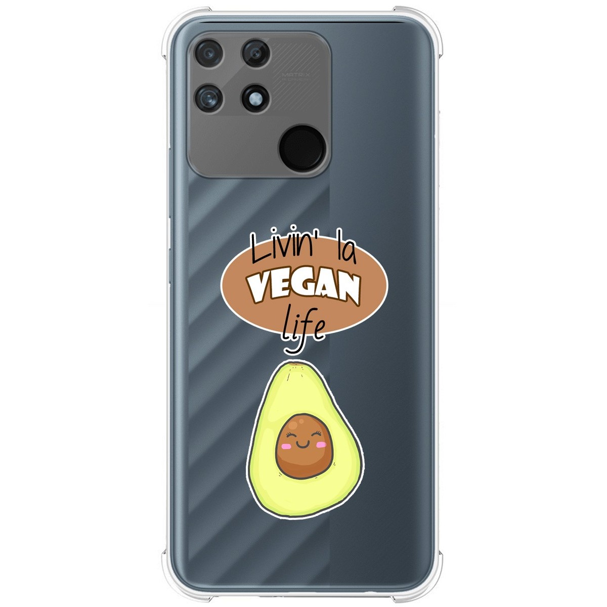 Funda Silicona Antigolpes para Realme Narzo 50A diseño Vegan Life Dibujos