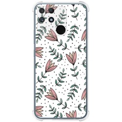 Funda Silicona Antigolpes para Realme Narzo 50A diseño Flores 01 Dibujos