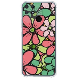 Funda Silicona Antigolpes para Realme Narzo 50A diseño Flores 02 Dibujos