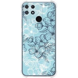 Funda Silicona Antigolpes para Realme Narzo 50A diseño Flores 03 Dibujos