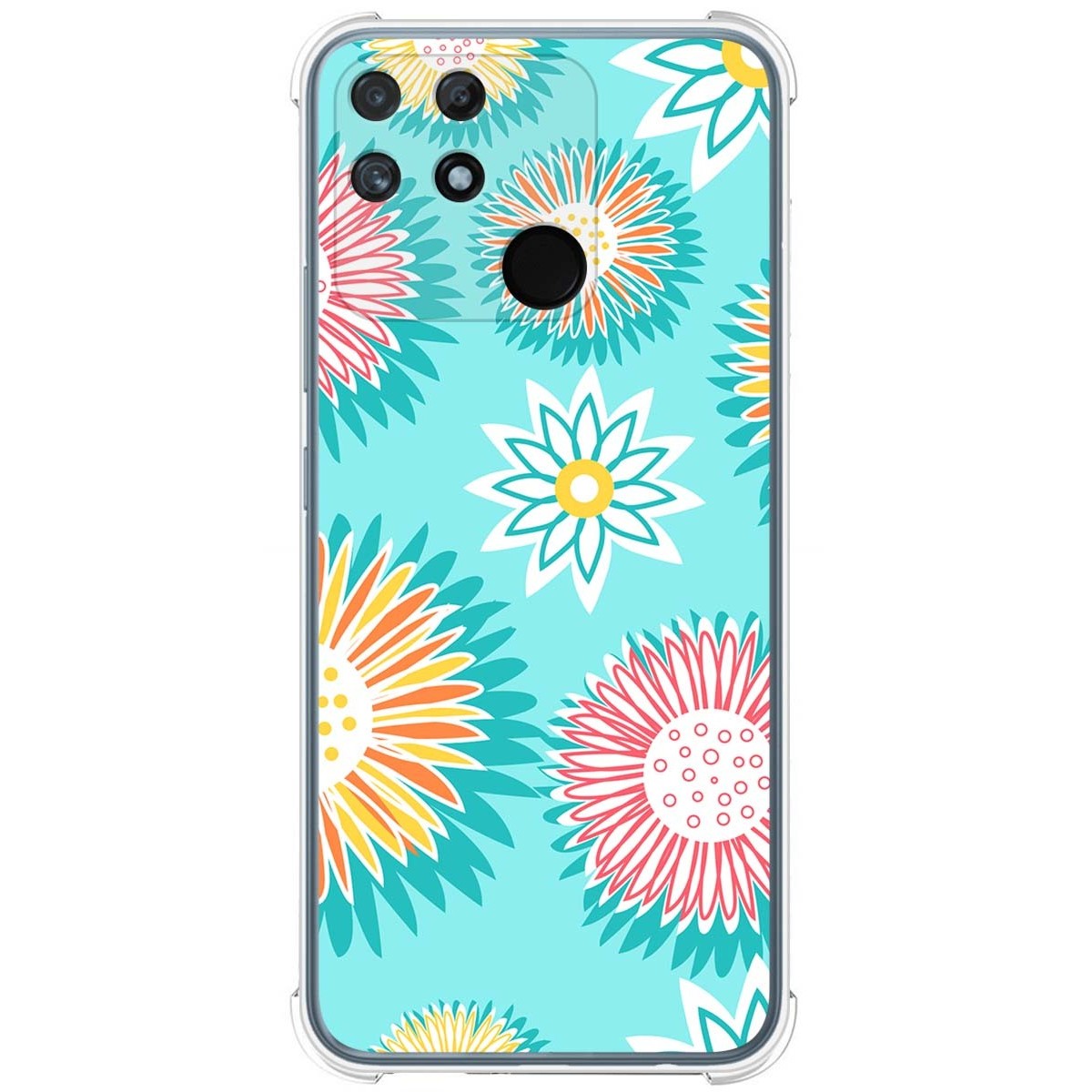 Funda Silicona Antigolpes para Realme Narzo 50A diseño Flores 05 Dibujos