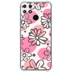 Funda Silicona Antigolpes para Realme Narzo 50A diseño Flores 09 Dibujos